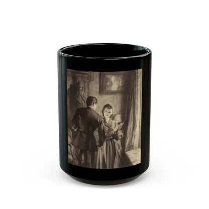 A Secret Encounter, American Legion magazine story illustration, circa 1930 - Black Coffee Mug 15oz - Go Mug Yourself