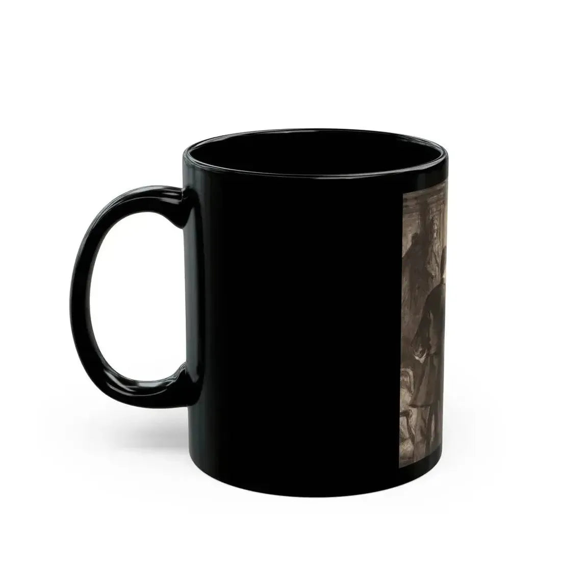 A Secret Encounter, American Legion magazine story illustration, circa 1930 - Black Coffee Mug - Go Mug Yourself