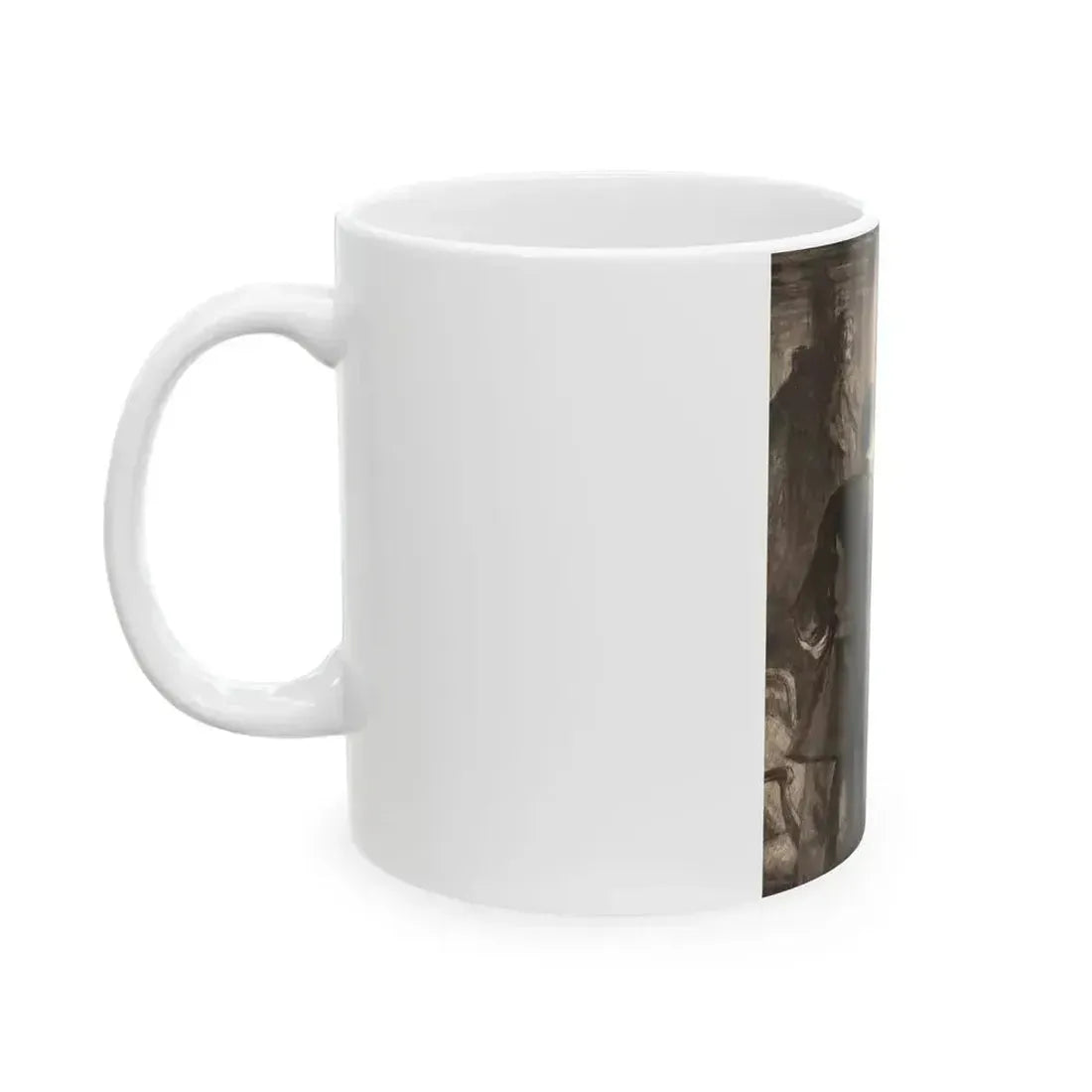 A Secret Encounter, American Legion magazine story illustration, circa 1930 - White Coffee Mug - Go Mug Yourself