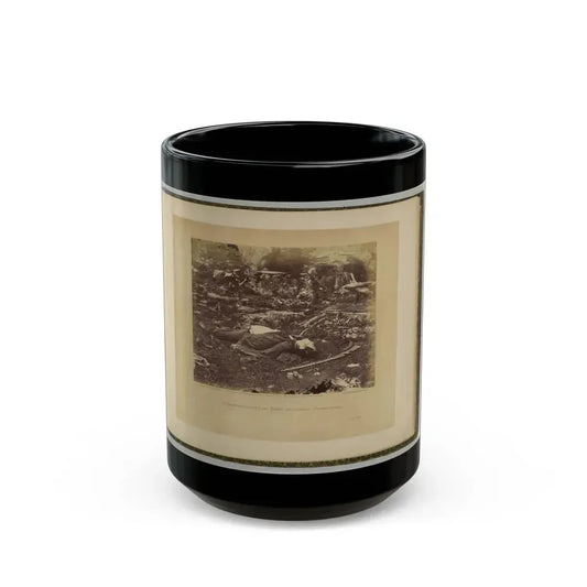 A Sharpshooter's Last Sleep, Gettysburg, Pennsylvania (U.S. Civil War) Black Coffee Mug 15oz - Go Mug Yourself