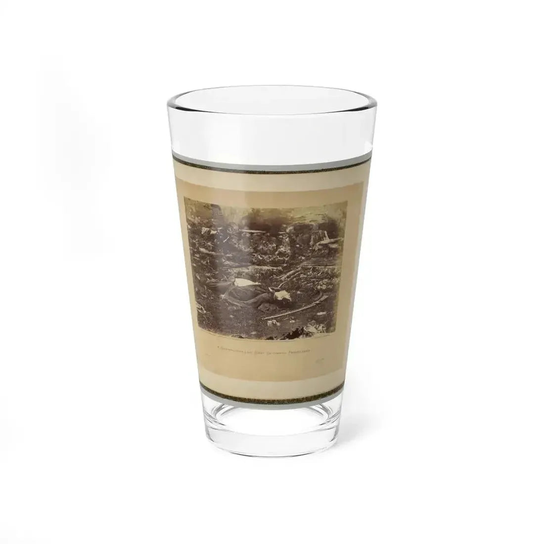 A Sharpshooter's Last Sleep, Gettysburg, Pennsylvania (U.S. Civil War) Pint Glass 16oz 16oz - Go Mug Yourself