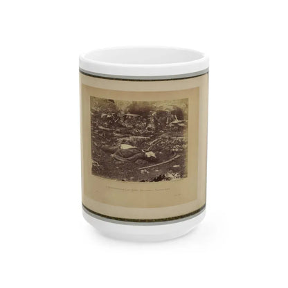 A Sharpshooter's Last Sleep, Gettysburg, Pennsylvania (U.S. Civil War) White Coffee Mug 15oz - Go Mug Yourself