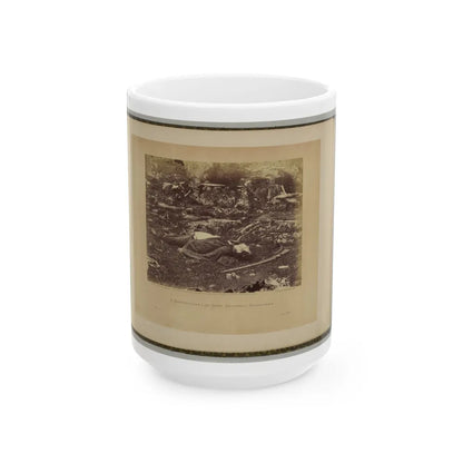 A Sharpshooter's Last Sleep, Gettysburg, Pennsylvania (U.S. Civil War) White Coffee Mug-15oz-Go Mug Yourself