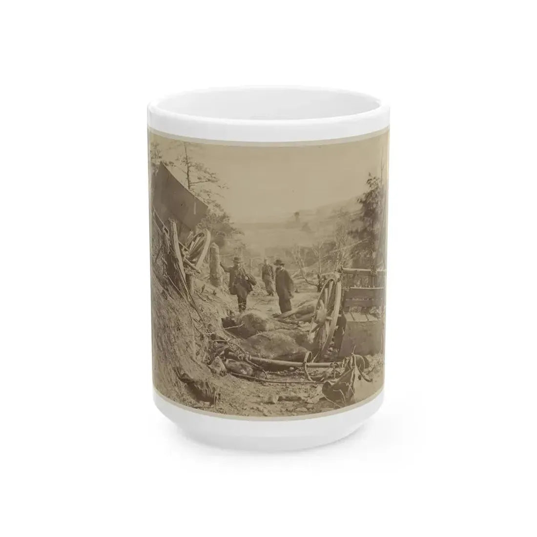 A Shattered Caisson, Fredericksburg, Va.(2) (U.S. Civil War) White Coffee Mug 15oz - Go Mug Yourself