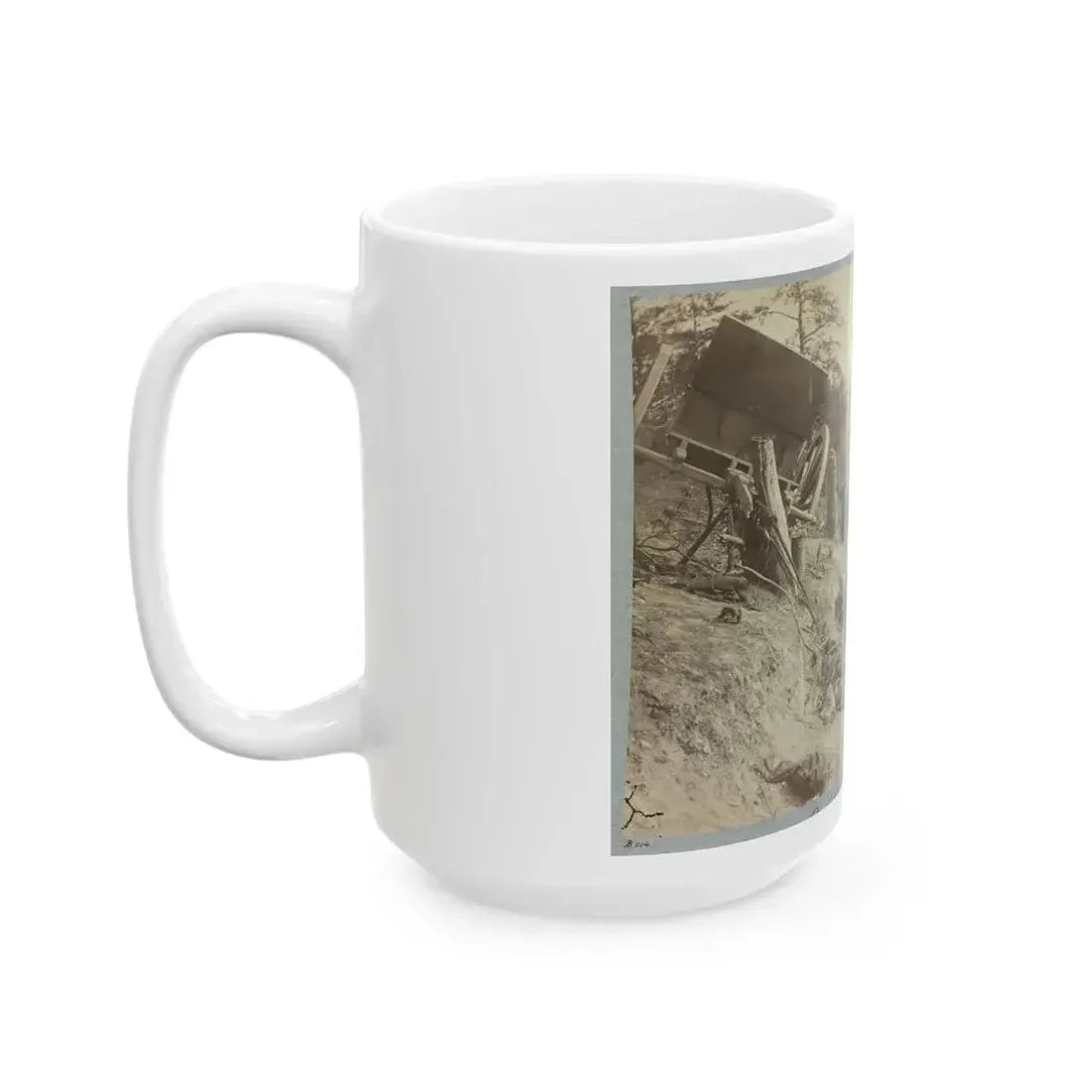 A Shattered Caisson, Fredericksburg, Va. (U.S. Civil War) White Coffee Mug - Go Mug Yourself
