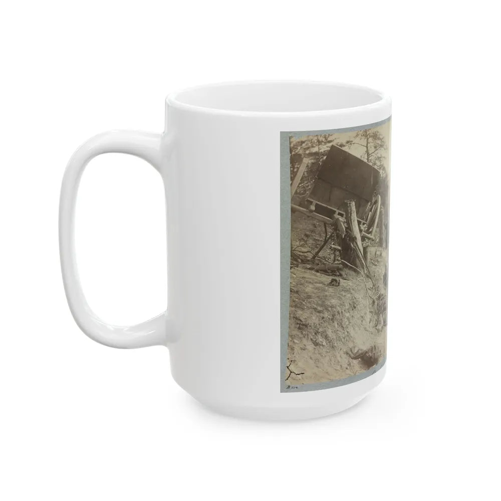 A Shattered Caisson, Fredericksburg, Va. (U.S. Civil War) White Coffee Mug-Go Mug Yourself