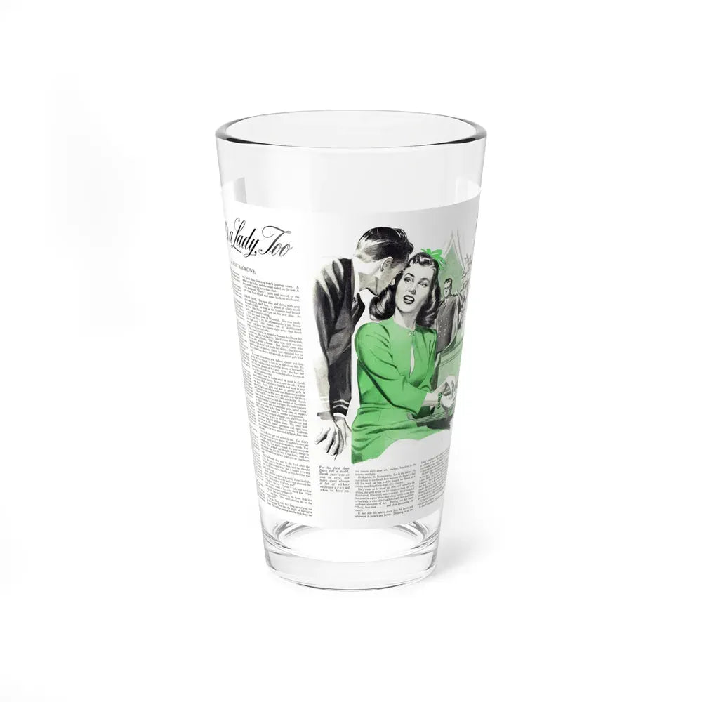 A Ship's a Lady, Too, Chatelaine, April 1944 (Magazine Illustration) Pint Glass 16oz 16oz - Go Mug Yourself