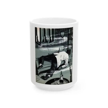A Shot in the Dark, Bluebook Magazine, April 1956 - White Coffee Mug 15oz - Go Mug Yourself