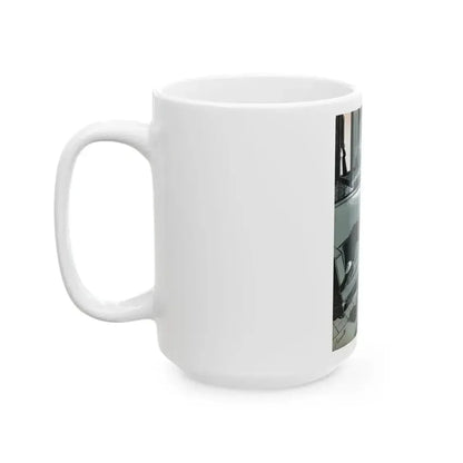 A Shot in the Dark, Bluebook Magazine, April 1956 - White Coffee Mug - Go Mug Yourself