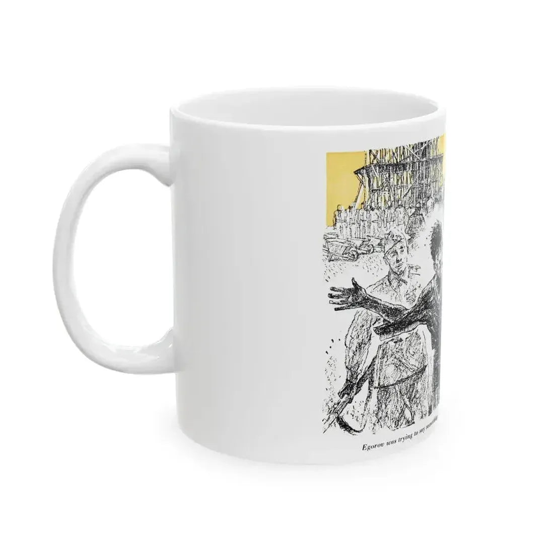 A Slave Escapes from Atomgrad (2), Blue Book Magazine, March 1950 - White Coffee Mug - Go Mug Yourself