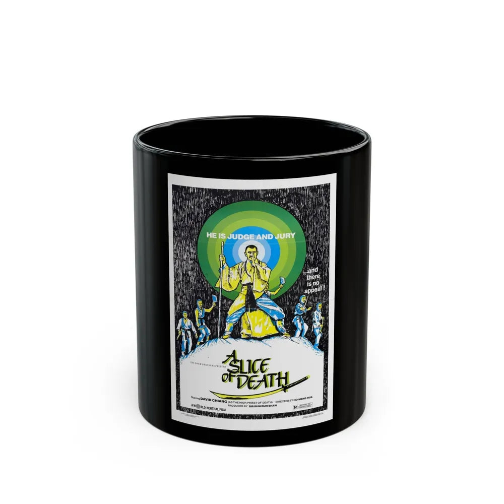 A SLICE OF DEATH 1979 Movie Poster - Black Coffee Mug-11oz-Go Mug Yourself