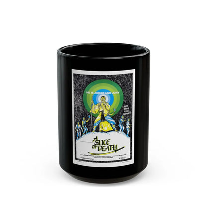 A SLICE OF DEATH 1979 Movie Poster - Black Coffee Mug-15oz-Go Mug Yourself