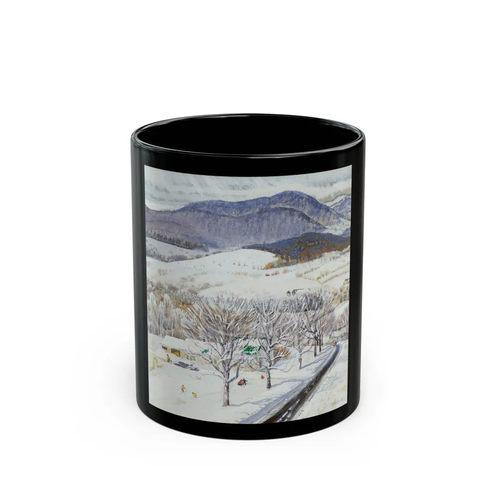 A Snowy Day, study - Black Coffee Mug-11oz-Go Mug Yourself