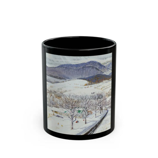 A Snowy Day, study - Black Coffee Mug-11oz-Go Mug Yourself