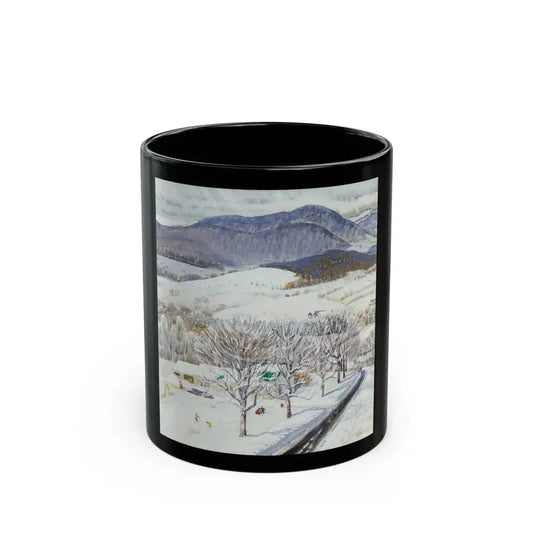 A Snowy Day, study - Black Coffee Mug 11oz - Go Mug Yourself