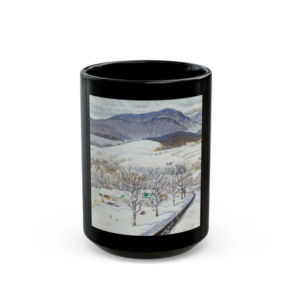 A Snowy Day, study - Black Coffee Mug-15oz-Go Mug Yourself