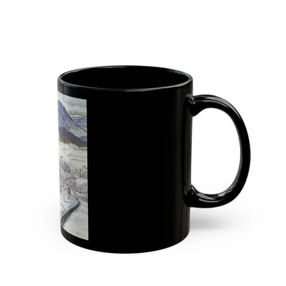 A Snowy Day, study - Black Coffee Mug-Go Mug Yourself