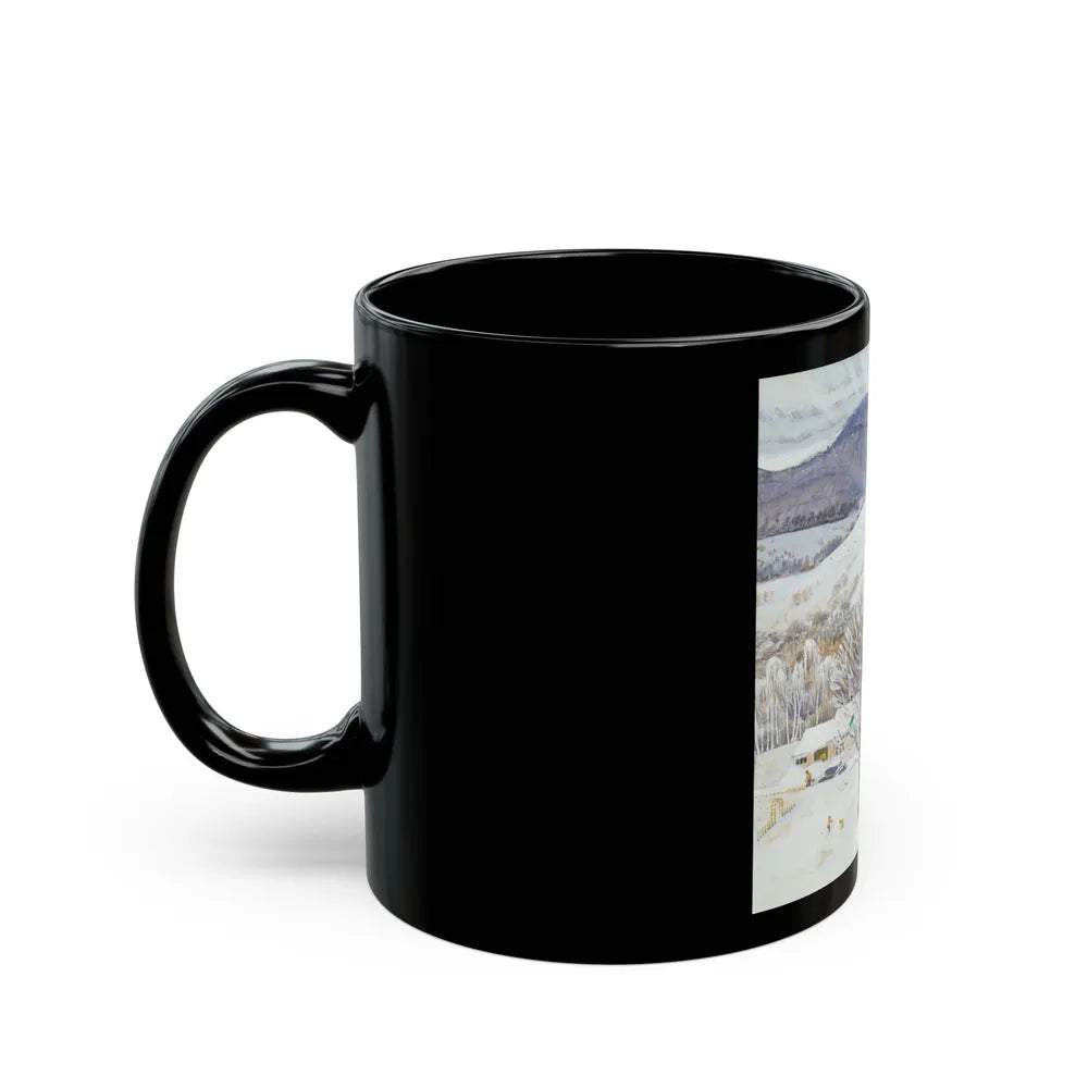 A Snowy Day, study - Black Coffee Mug-Go Mug Yourself