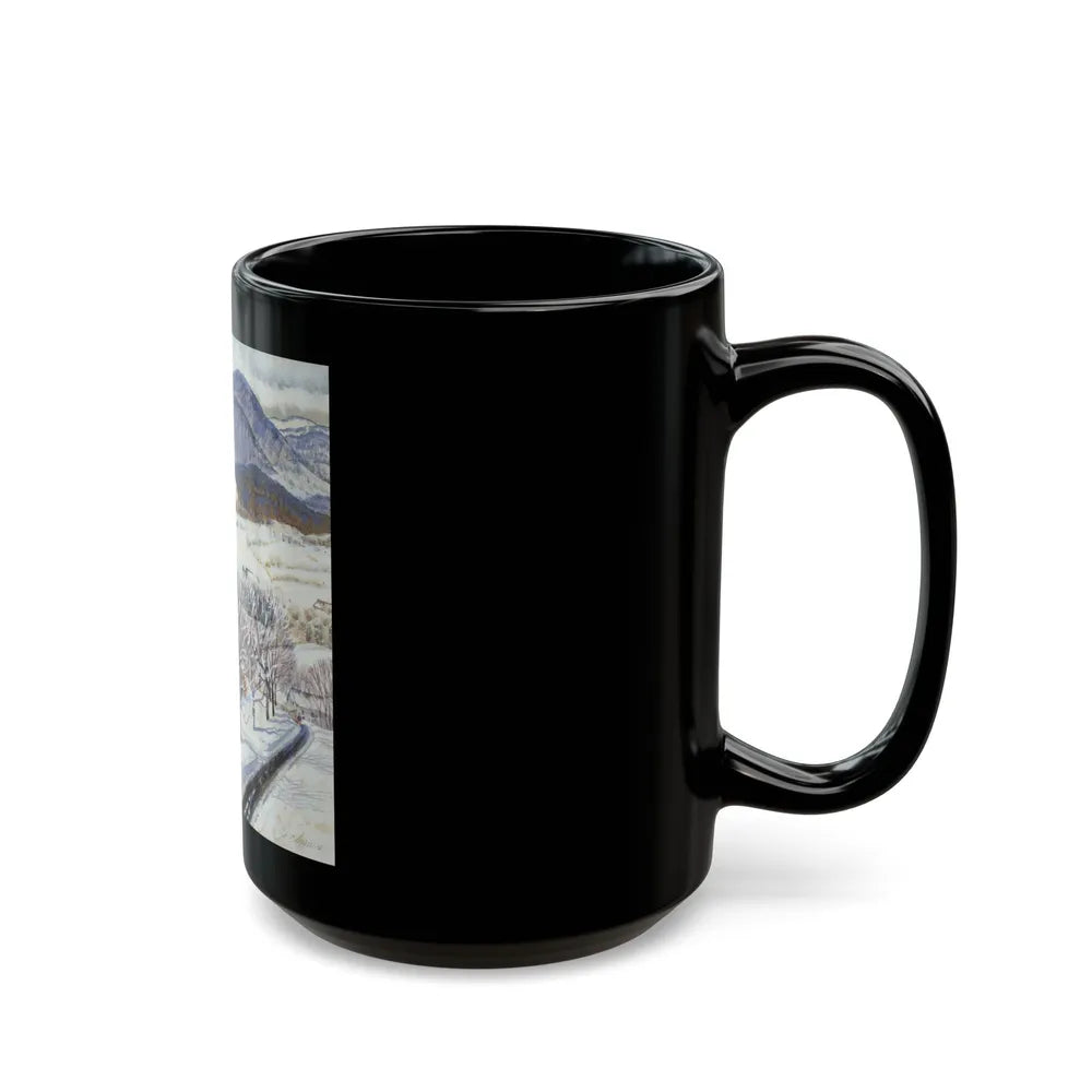 A Snowy Day, study - Black Coffee Mug-Go Mug Yourself