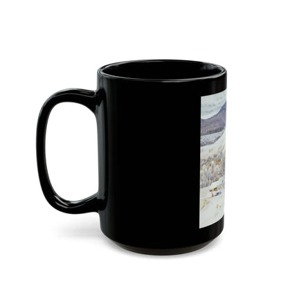 A Snowy Day, study - Black Coffee Mug-Go Mug Yourself