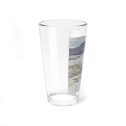 A Snowy Day, study (Magazine Illustration) Pint Glass 16oz-Go Mug Yourself