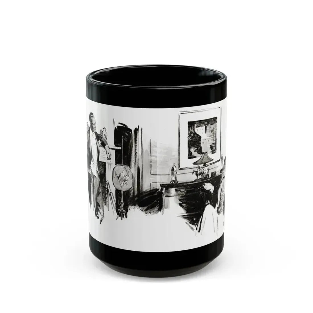 A Social Error (2), The American Magazine, August 1932 - Black Coffee Mug 15oz - Go Mug Yourself