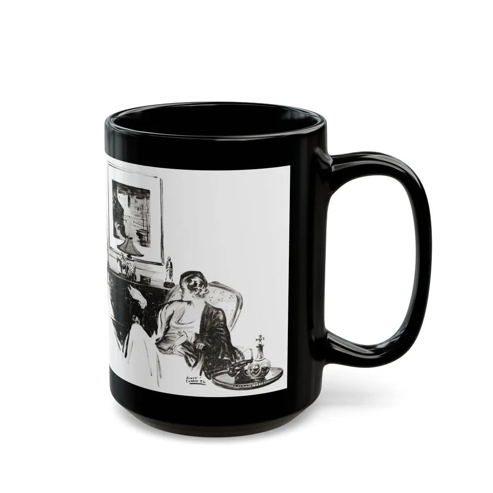 A Social Error (2), The American Magazine, August 1932 - Black Coffee Mug-Go Mug Yourself