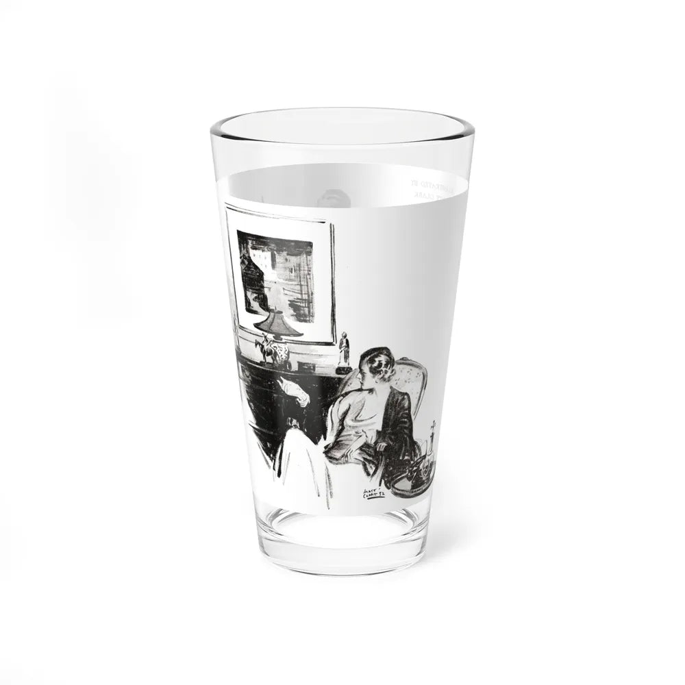 A Social Error (2), The American Magazine, August 1932 (Magazine Illustration) Pint Glass 16oz-Go Mug Yourself