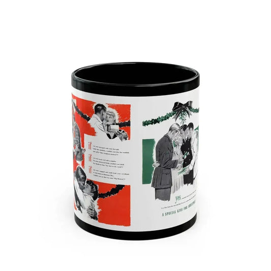 A Special Kiss for Christmas, Cosmopolitan, January 1944 - Black Coffee Mug 11oz - Go Mug Yourself