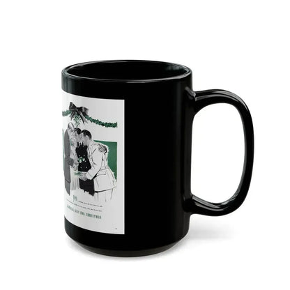 A Special Kiss for Christmas, Cosmopolitan, January 1944 - Black Coffee Mug - Go Mug Yourself