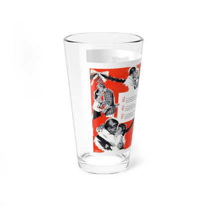 A Special Kiss for Christmas, Cosmopolitan, January 1944 (Magazine Illustration) Pint Glass 16oz-Go Mug Yourself