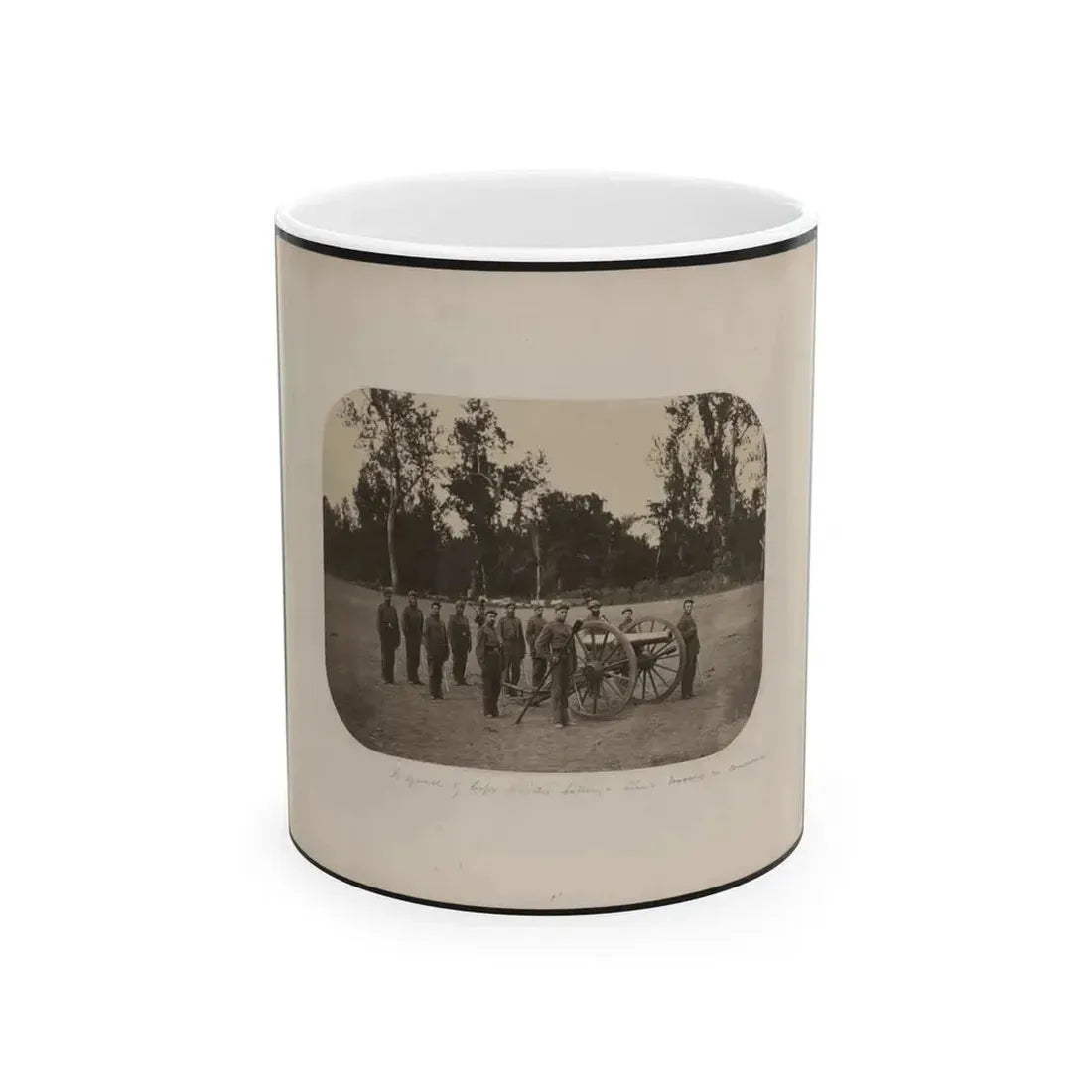 A Squad Of Capt. Smith's Battery - Lieut. Woods In Command (U.S. Civil War) White Coffee Mug 11oz - Go Mug Yourself