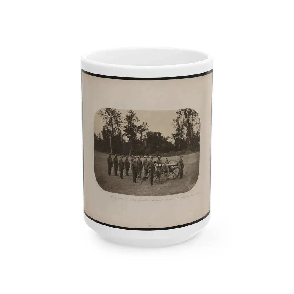A Squad Of Capt. Smith's Battery - Lieut. Woods In Command (U.S. Civil War) White Coffee Mug 15oz - Go Mug Yourself