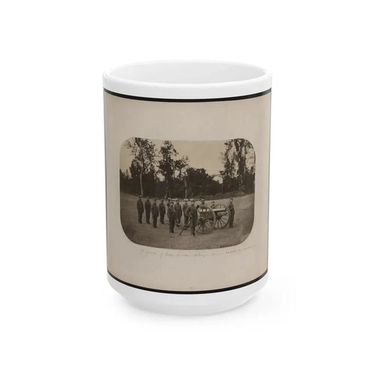 A Squad Of Capt. Smith's Battery - Lieut. Woods In Command (U.S. Civil War) White Coffee Mug 15oz - Go Mug Yourself