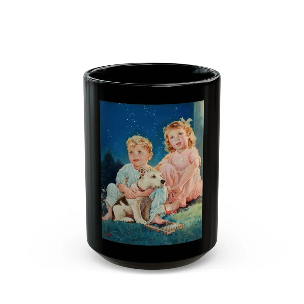 A Starry Night, advertising illustration for Hoover Company, 1937 - Black Coffee Mug-15oz-Go Mug Yourself