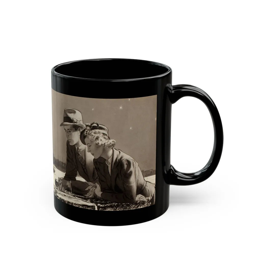 A Starry Night - Black Coffee Mug-Go Mug Yourself