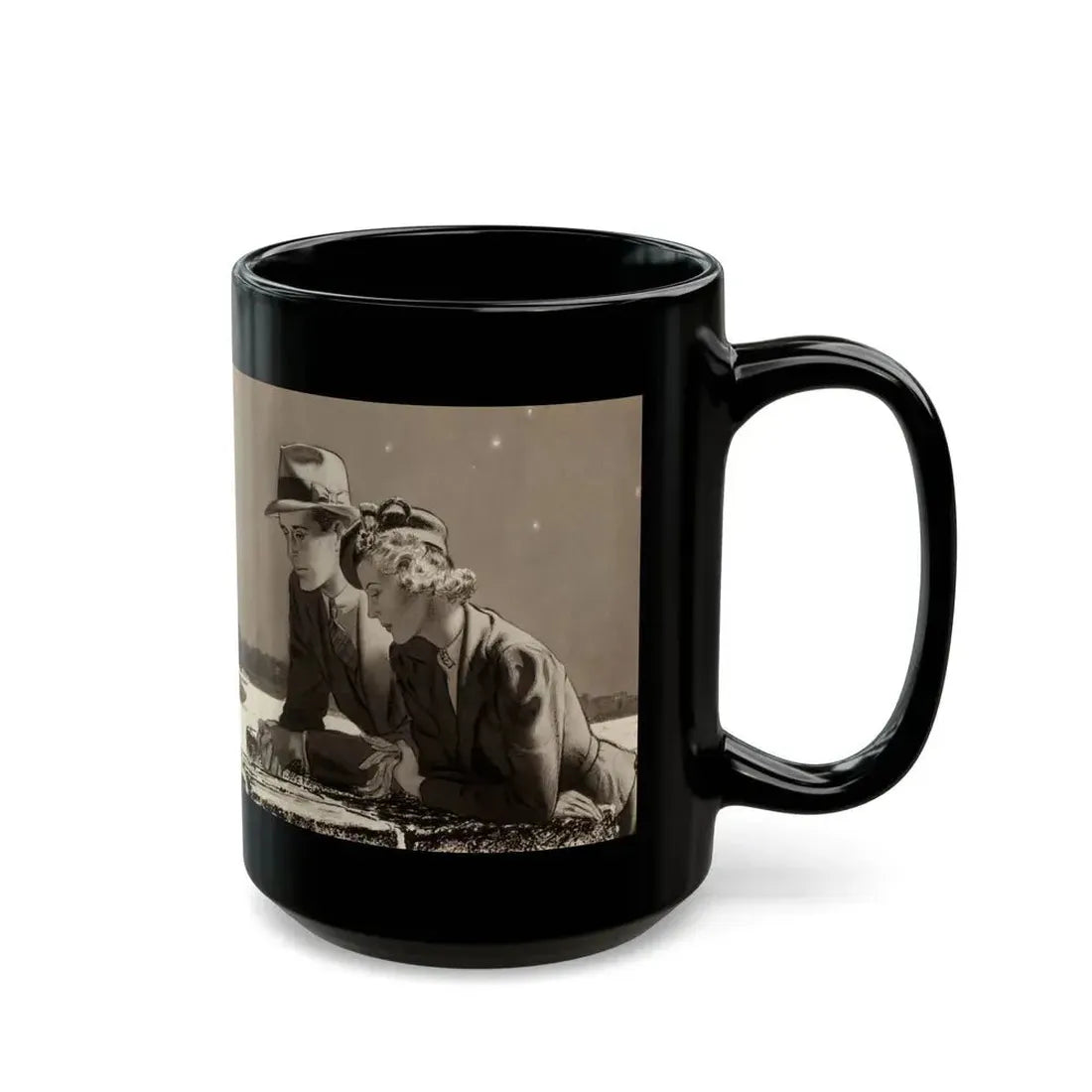 A Starry Night - Black Coffee Mug - Go Mug Yourself