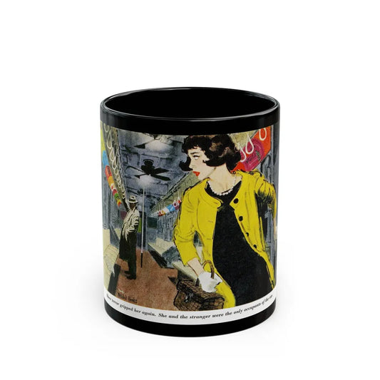 A Stranger In The Night, Redbook, June 1958 - Black Coffee Mug-11oz-Go Mug Yourself