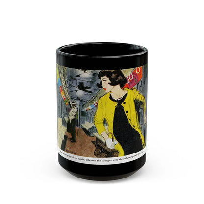 A Stranger In The Night, Redbook, June 1958 - Black Coffee Mug-15oz-Go Mug Yourself