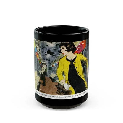 A Stranger In The Night, Redbook, June 1958 - Black Coffee Mug 15oz - Go Mug Yourself