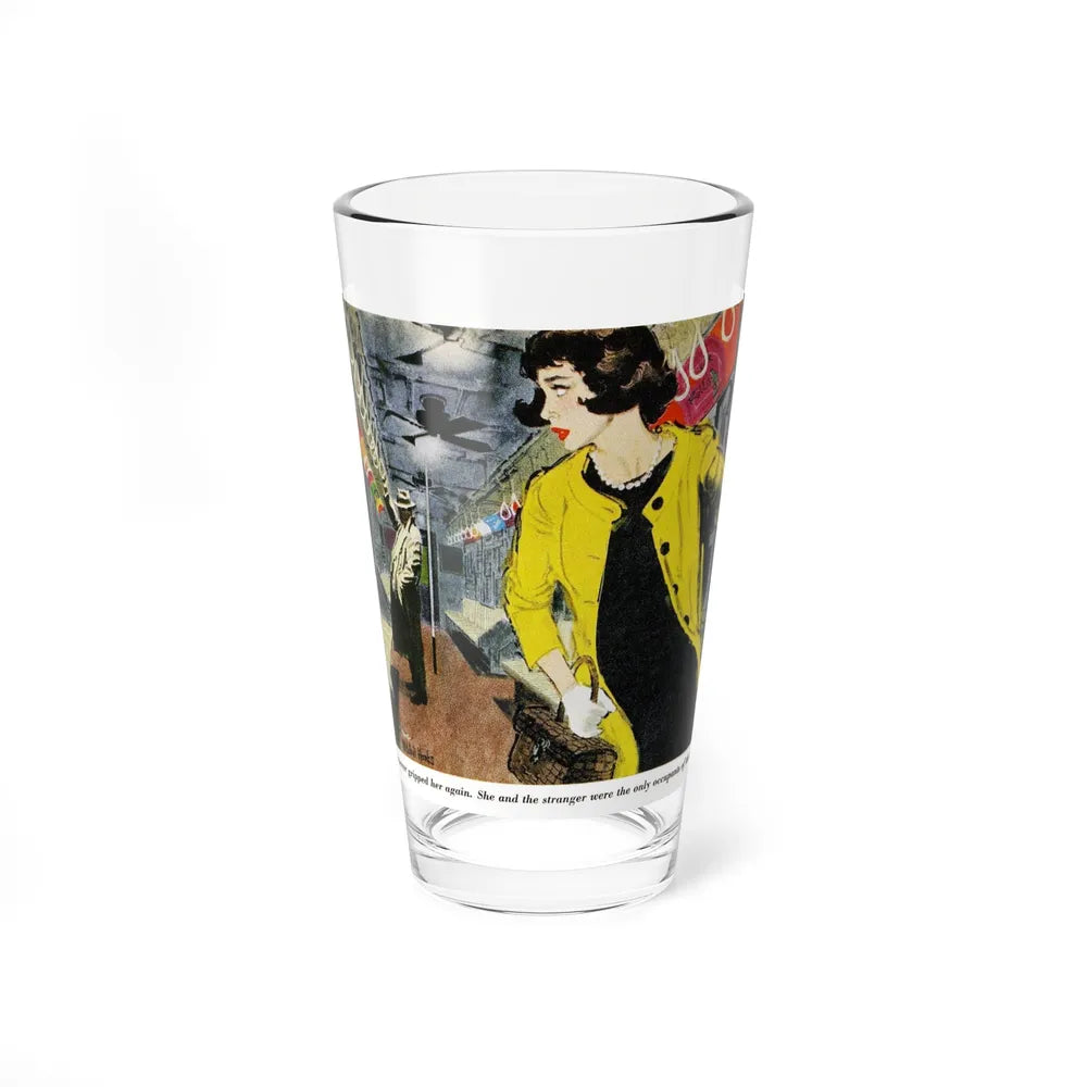 A Stranger In The Night, Redbook, June 1958 (Magazine Illustration) Pint Glass 16oz-16oz-Go Mug Yourself