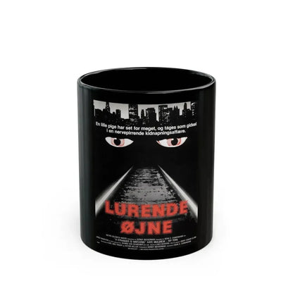 A STRANGER IS WATCHING (DANISH) 1982 Movie Poster - Black Coffee Mug 11oz - Go Mug Yourself