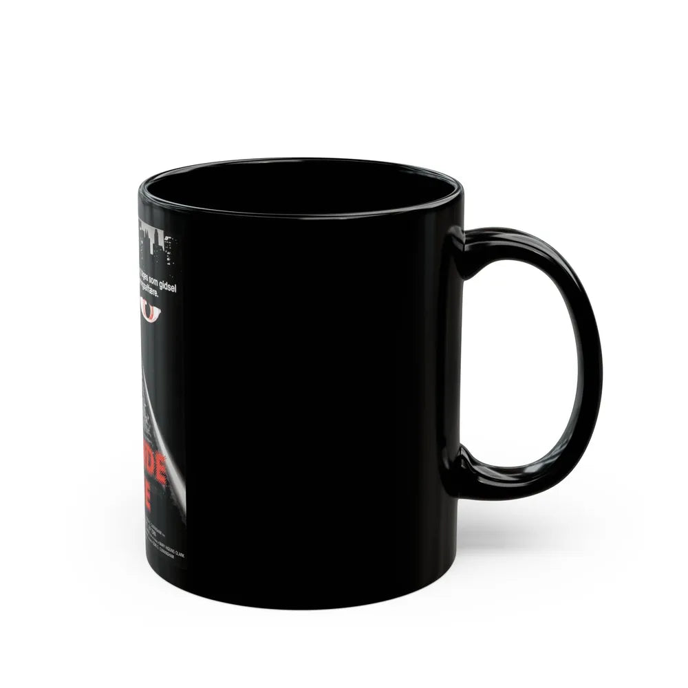 A STRANGER IS WATCHING (DANISH) 1982 Movie Poster - Black Coffee Mug-Go Mug Yourself