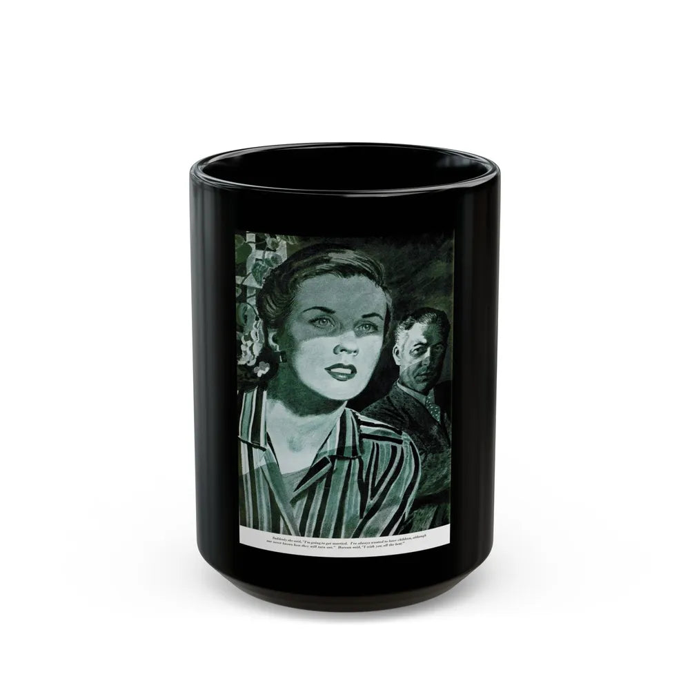 A Stranger To His Son, Redbook, February 1947 - Black Coffee Mug-15oz-Go Mug Yourself