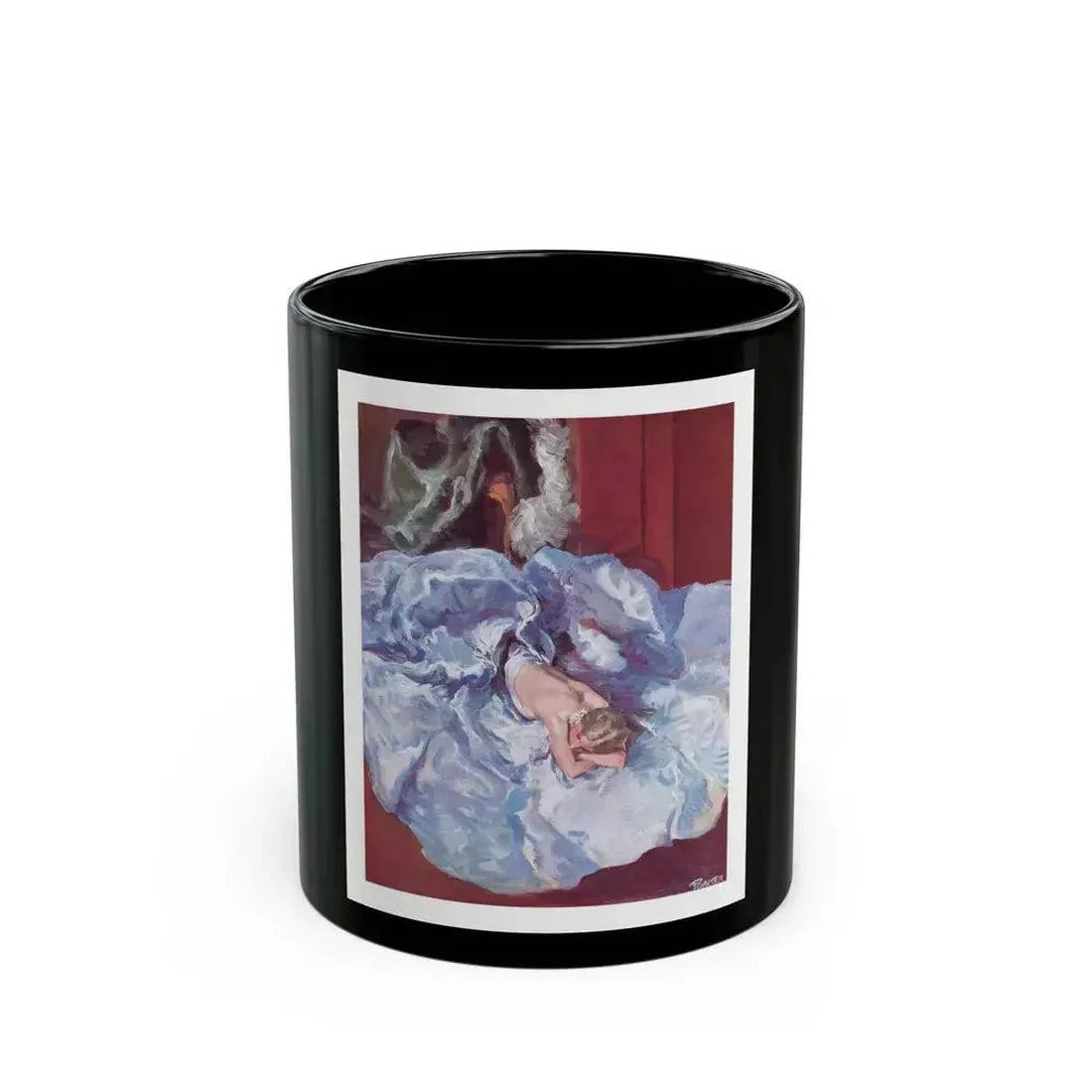 A Study In Mauve, From The Tatler, 1930 - Black Coffee Mug 11oz - Go Mug Yourself
