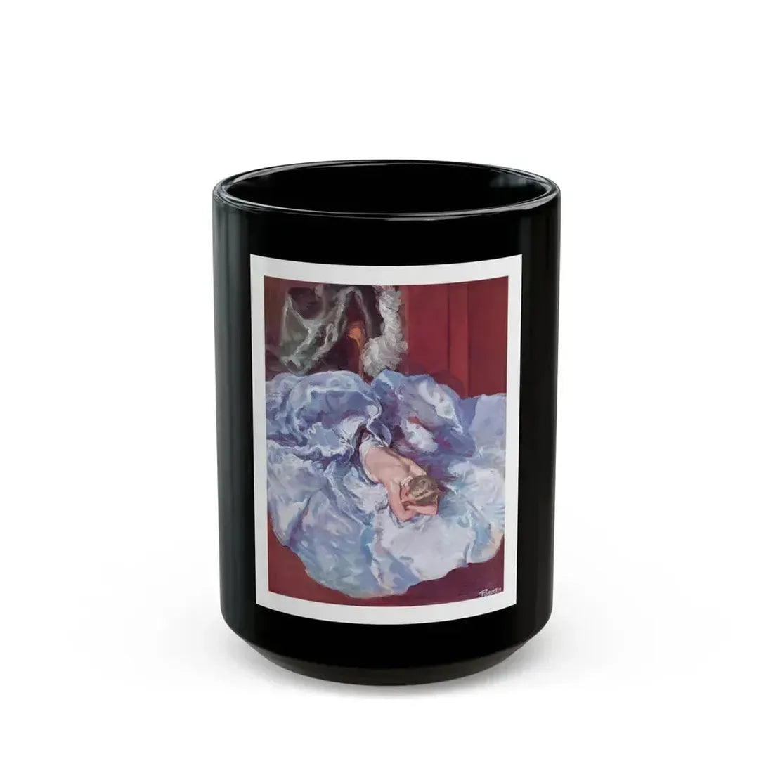 A Study In Mauve, From The Tatler, 1930 - Black Coffee Mug 15oz - Go Mug Yourself