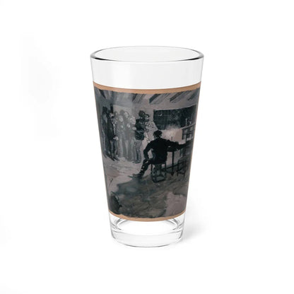 A Surprise Visit, probable magazine story illustration (Magazine Illustration) Pint Glass 16oz-16oz-Go Mug Yourself