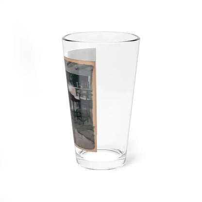 A Surprise Visit, probable magazine story illustration (Magazine Illustration) Pint Glass 16oz - Go Mug Yourself