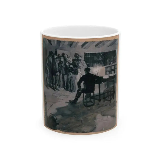 A Surprise Visit, probable magazine story illustration - White Coffee Mug 11oz - Go Mug Yourself