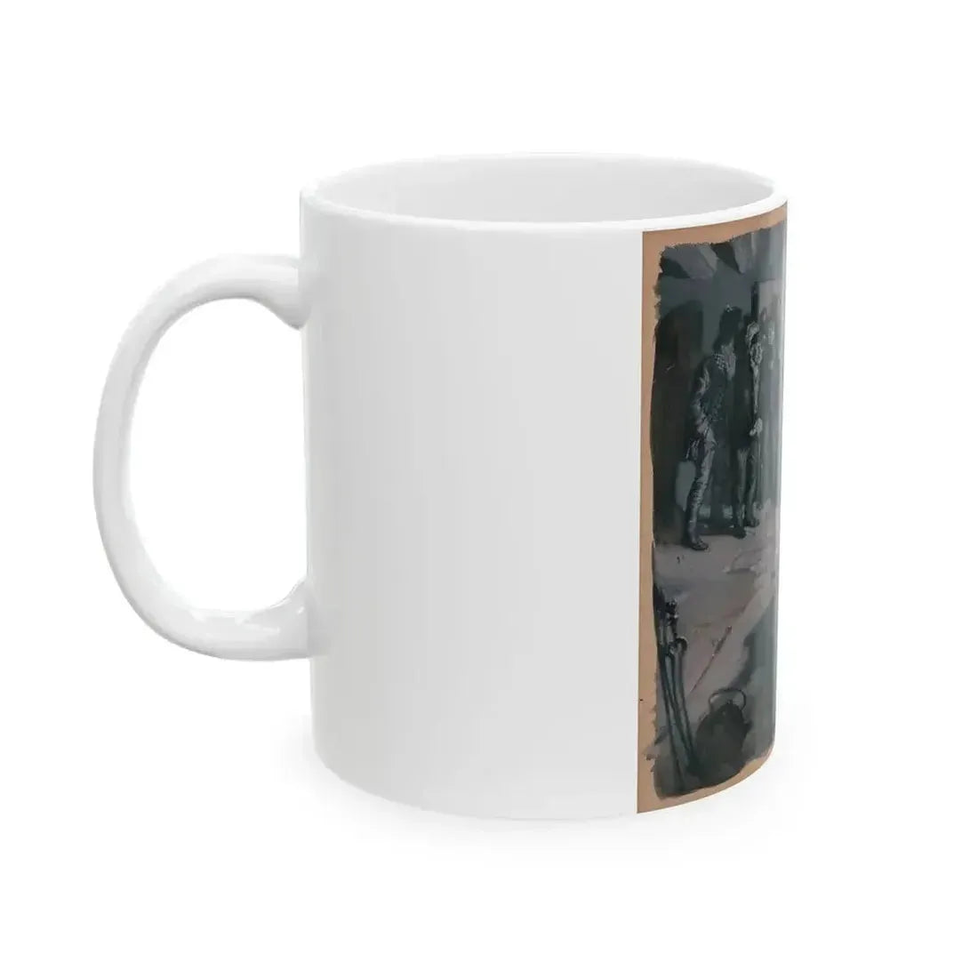 A Surprise Visit, probable magazine story illustration - White Coffee Mug - Go Mug Yourself
